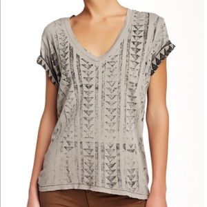 Current/Elliott the V-neck tee in vintage arrows M